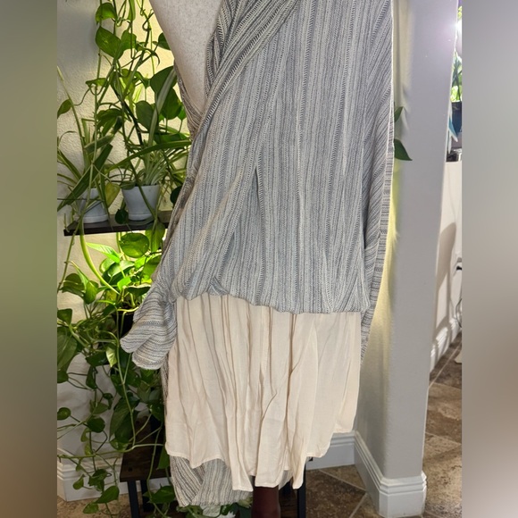 Promesa Halter Cream & Gray Maxi Dress - Picture 8 of 10